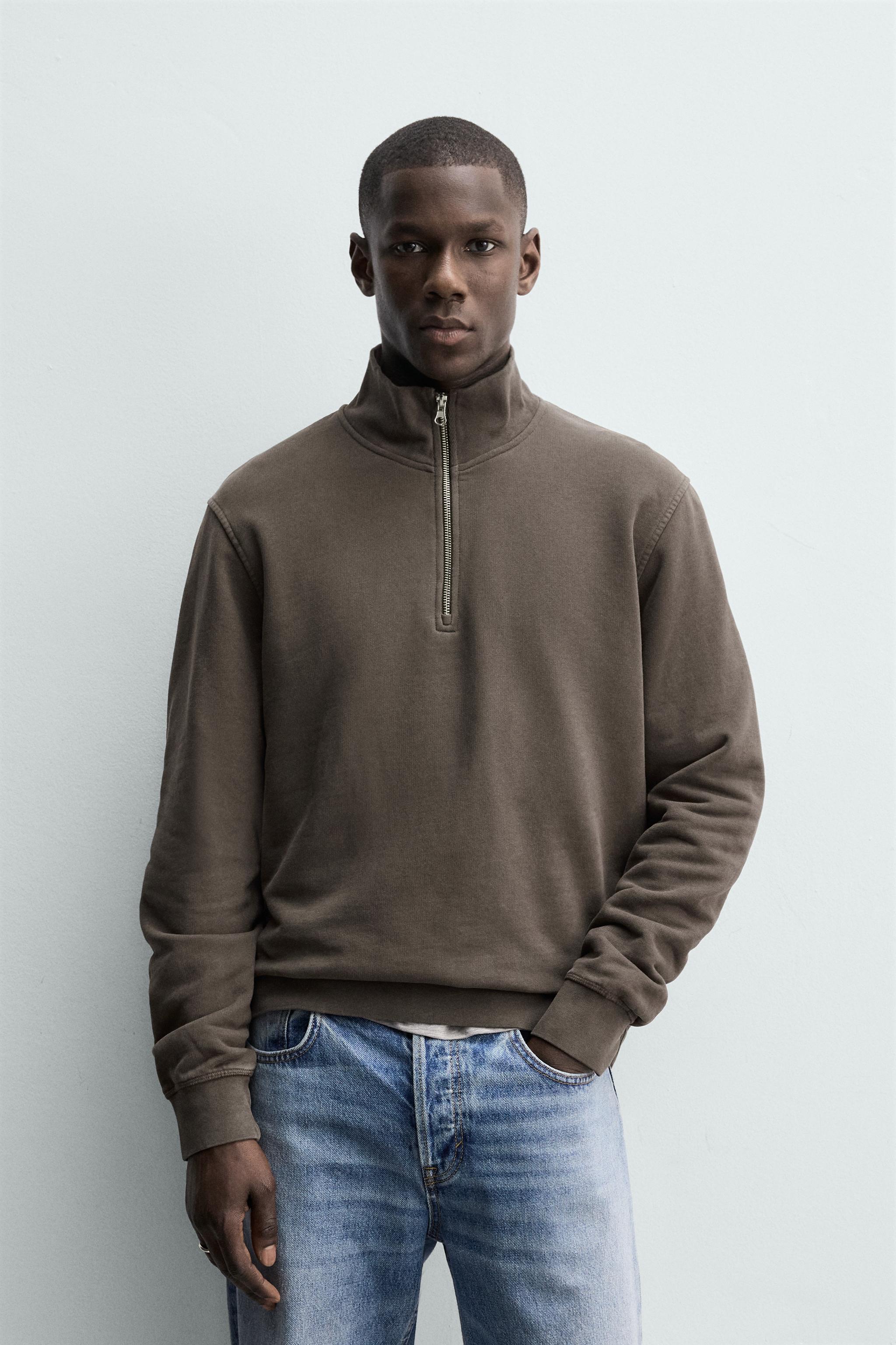 SWEAT LAVÉ COL ZIPPÉ